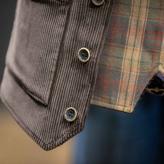 A Piece of ChicArtisan Gilet en velours côtelé marron foncéGiletsBritish Parts Luzern