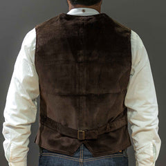 A Piece of ChicArtisan Gilet en velours côtelé marron foncéGiletsBritish Parts Luzern
