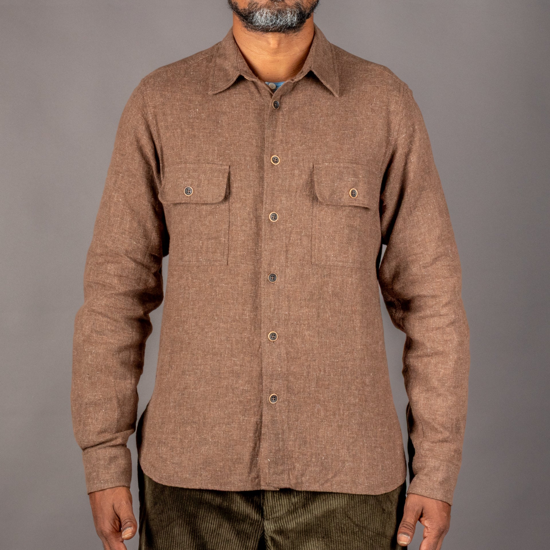 A Piece of ChicChemise "Auvergnate" MarronChemiseBritish Parts Lucerne