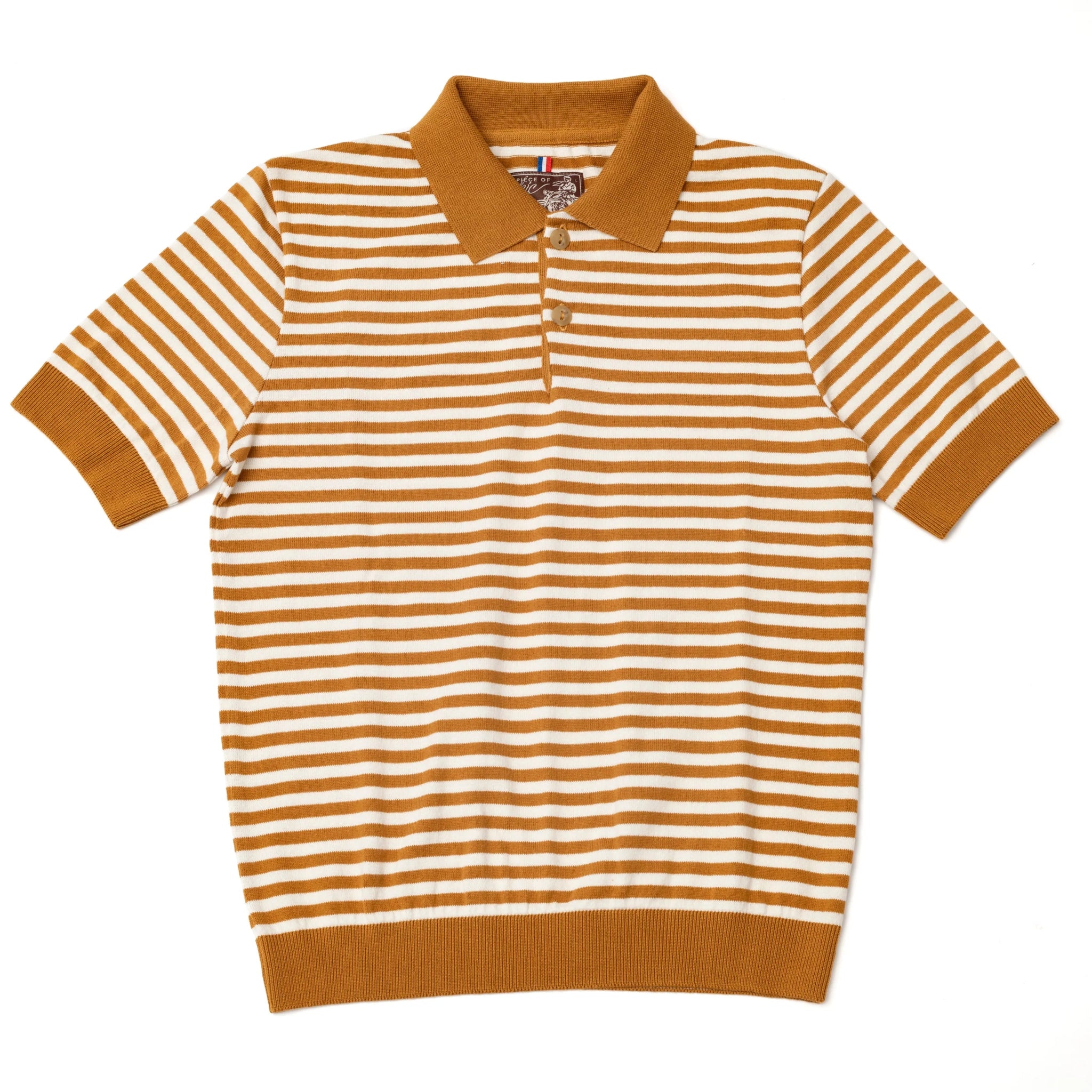 A Piece of Chic "Marius" Polo occre whitePolo ShirtBritish Parts Luzern