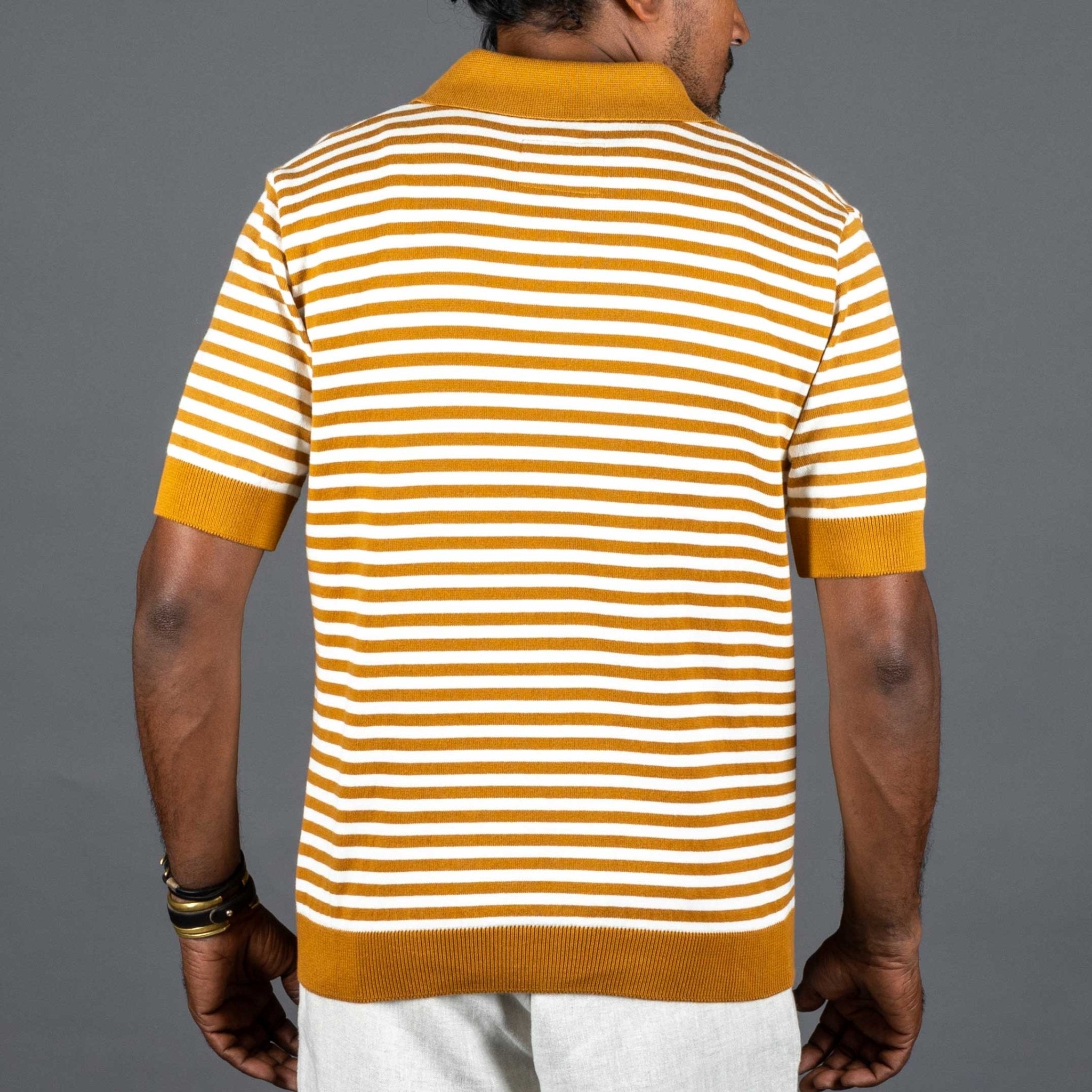 A Piece of Chic "Marius" Polo occre whitePolo ShirtBritish Parts Luzern