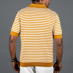 A Piece of Chic "Marius" Polo occre whitePolo ShirtBritish Parts Luzern