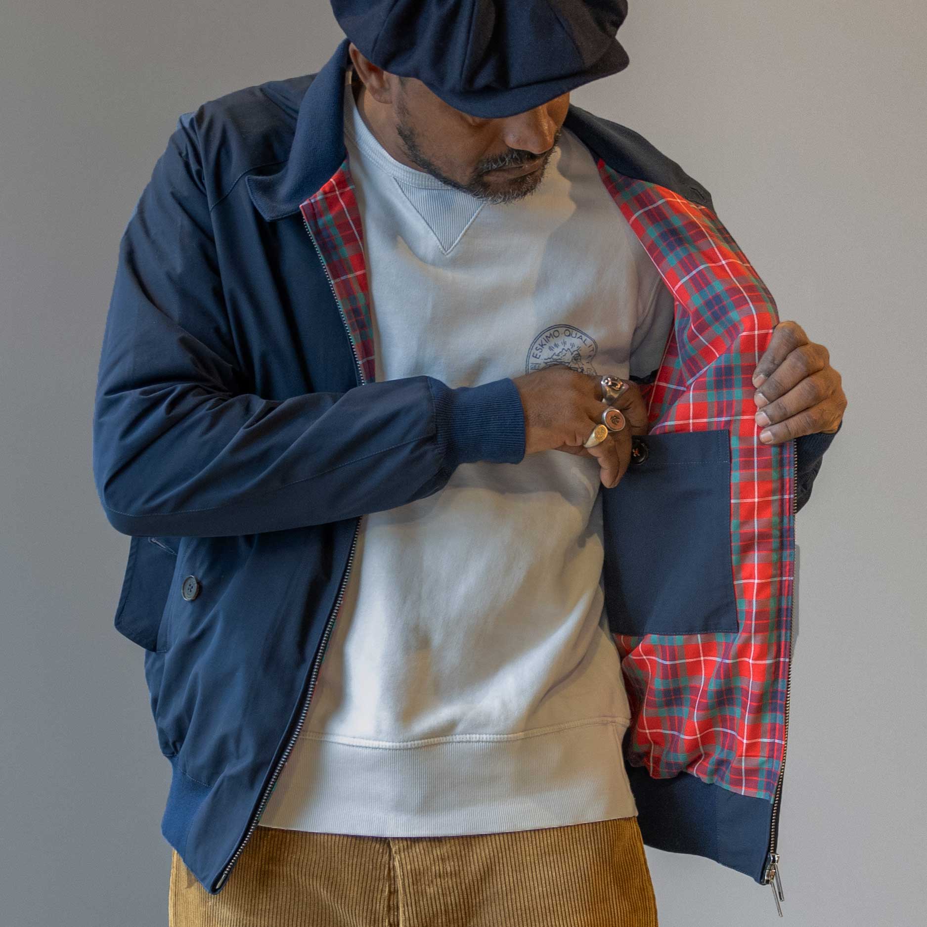 BaracutaG9 Veste Harrington navyVestesBritish Parts Luzern