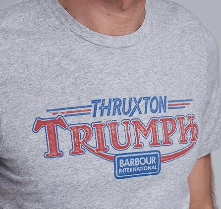 Barbour InternationalTriumph Thruxton Fog Marl T-shirt (gris clair chiné)T-shirtBritish Parts Luzern