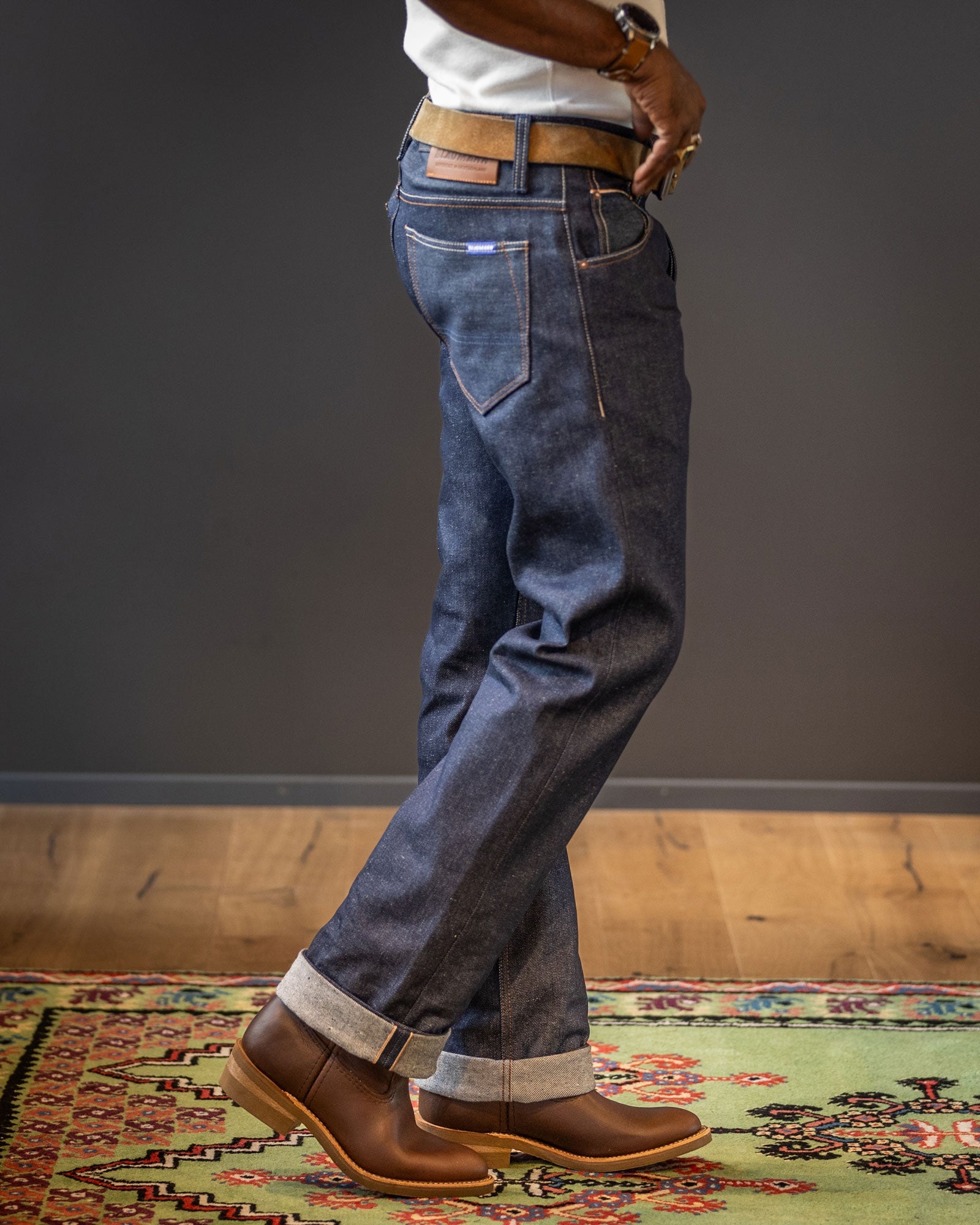 Pantalon en jean à manches bleuesPantalon en jean droit (haut) 13.5 ozPantalonBritish Parts Luzern