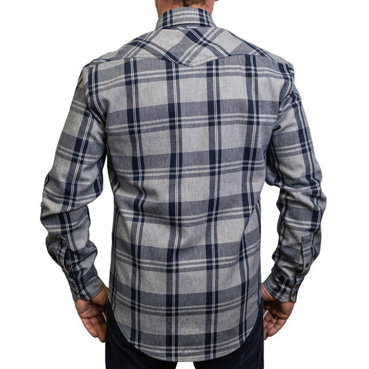 Chemise bleuePantalon en jeanChemise droite à carreaux indigoChemiseBritish Parts Lucerne