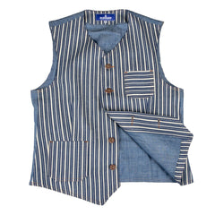 Blouse Pantalon en jeanHickory rayures larges bleu blancVesteBritish Parts Lucerne