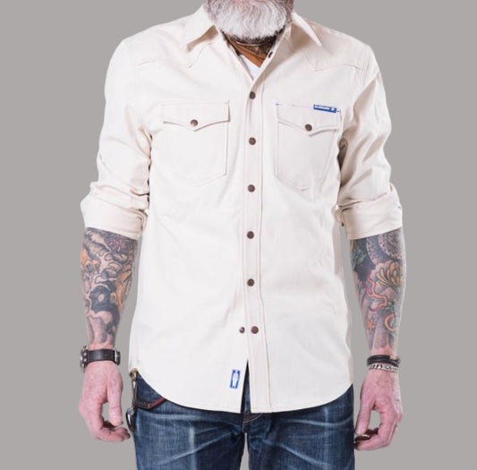 Blaumann Pantalons en jeanChemise en jean Off White Hecking (Ecru)ChemiseBritish Parts Luzern