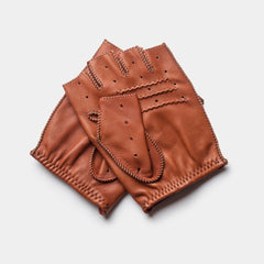 Cafe LeatherTriton Gants de voiture sans doigts en marronGants de voitureBritish Parts Luzern