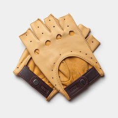 Cafe LeatherTriton Gants de voiture sans doigts in CreamGants de voitureBritish Parts Luzern