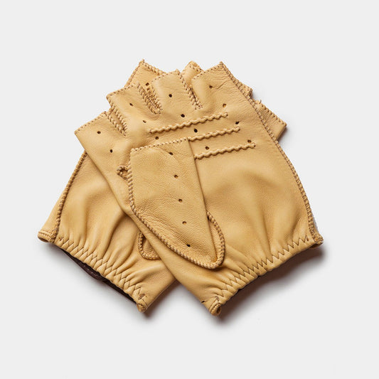Cafe LeatherTriton Gants de voiture sans doigts in CreamGants de voitureBritish Parts Luzern
