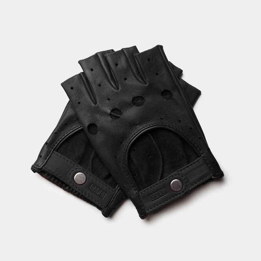 Cafe LeatherTriton Gants de voiture sans doigts en noirGants de voitureBritish Parts Luzern
