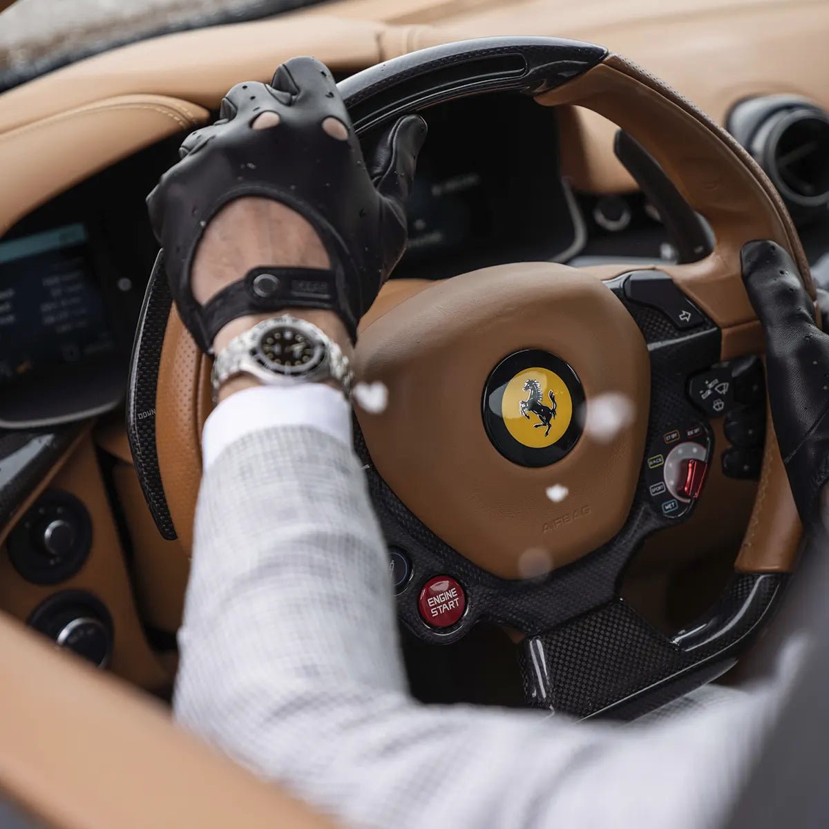 Cafe LeatherTriton Gants de voiture en noirGants de voitureBritish Parts Luzern