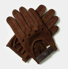 Cafe LeatherTriton Gants de voiture Suede Nubuck in Black CoffeeGants de voitureBritish Parts Luzern