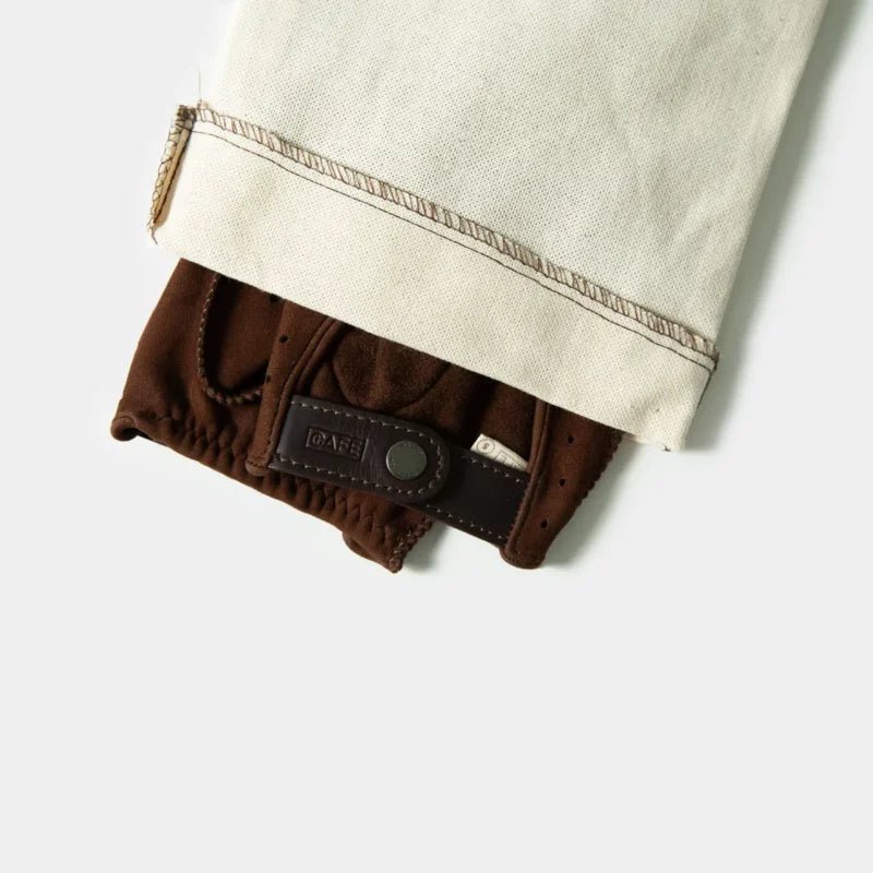 Cafe LeatherTriton Gants de voiture Suede Nubuck in Black CoffeeGants de voitureBritish Parts Luzern