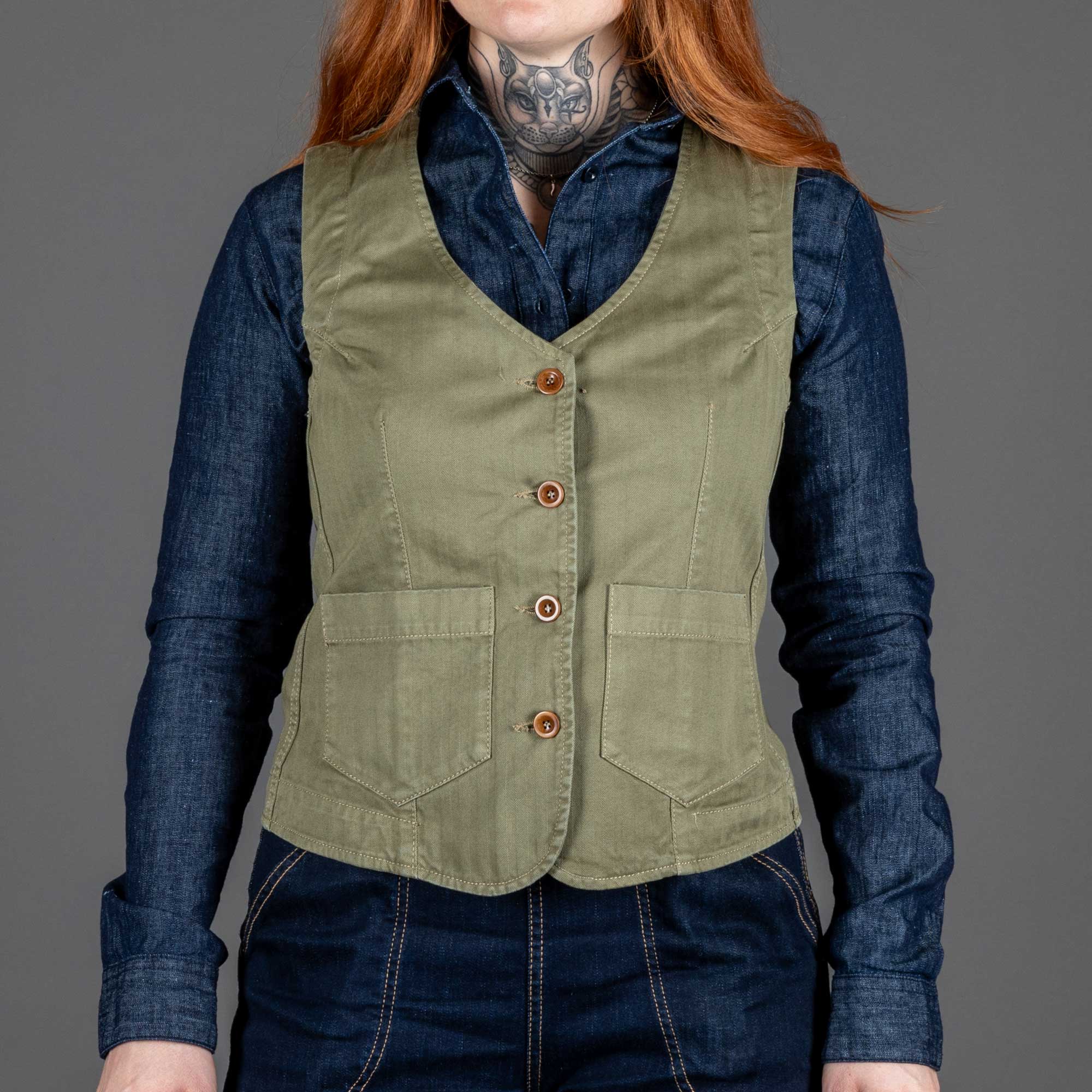 Captain SantorsWomens Sailor Vest 7702 CG511 vertGilets pour femmesBritish Parts Luzern