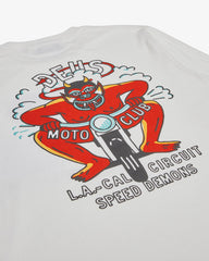 T-shirt manches longues vintage blanc Deus Ex Machina Riding Hot, British Parts Lucerne