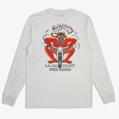 T-shirt manches longues vintage blanc Deus Ex Machina Riding Hot, British Parts Lucerne