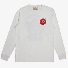 T-shirt manches longues vintage blanc Deus Ex Machina Riding Hot, British Parts Lucerne