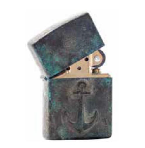 Bijoux finsZippo ancre bronze patinéBriquetBritish Parts Luzern