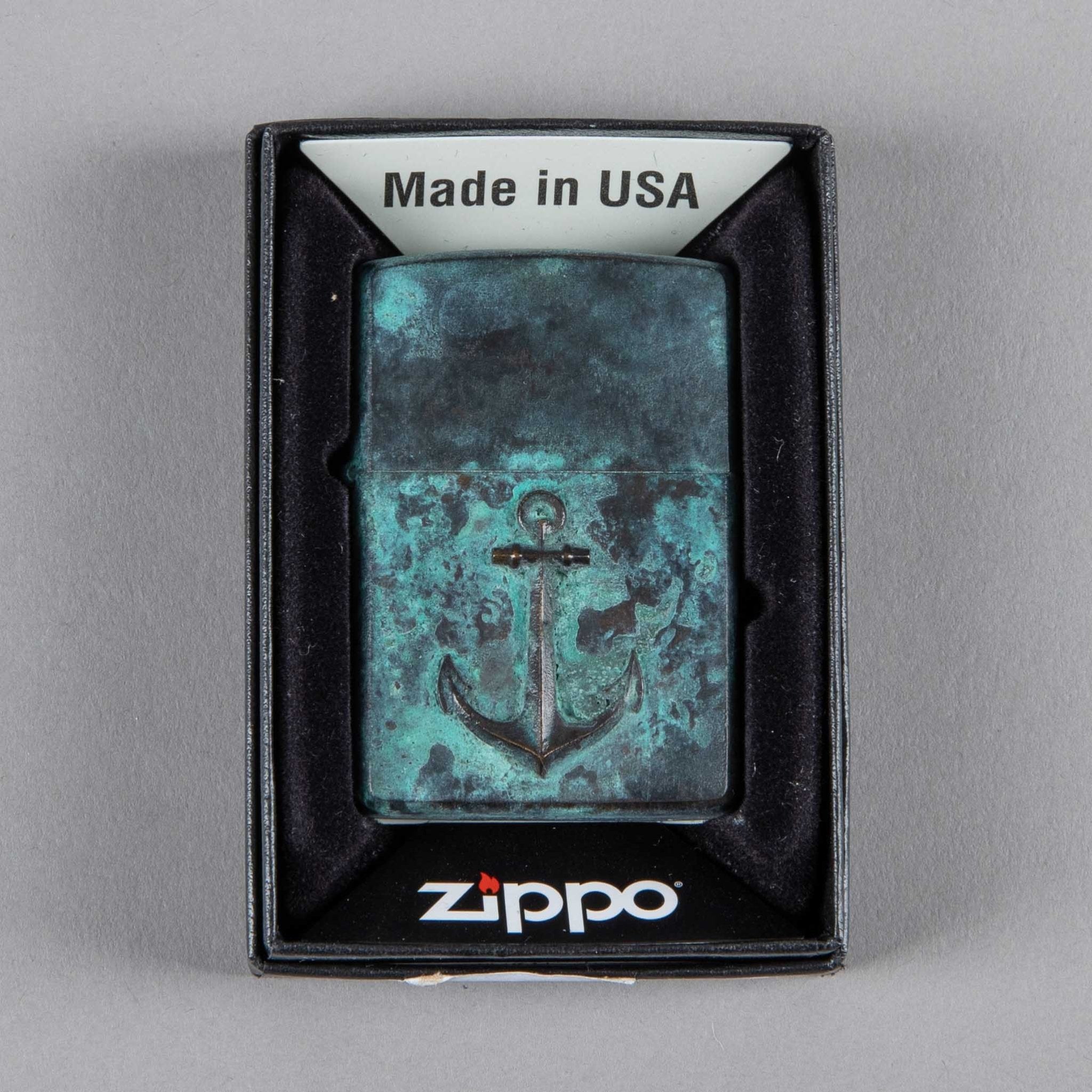 Bijoux finsZippo ancre bronze patinéBriquetBritish Parts Luzern