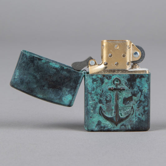 Bijoux finsZippo ancre bronze patinéBriquetBritish Parts Luzern