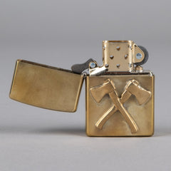 Bijoux finsZippo Axes BronzeBriquetBritish Parts Lucerne