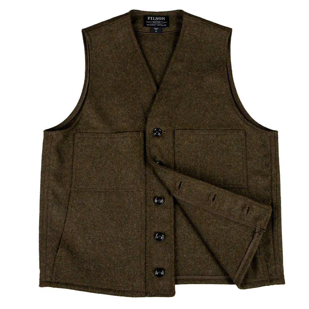 FilsonMackinaw Wool Vest Forest GreenGiletsBritish Parts Luzern
