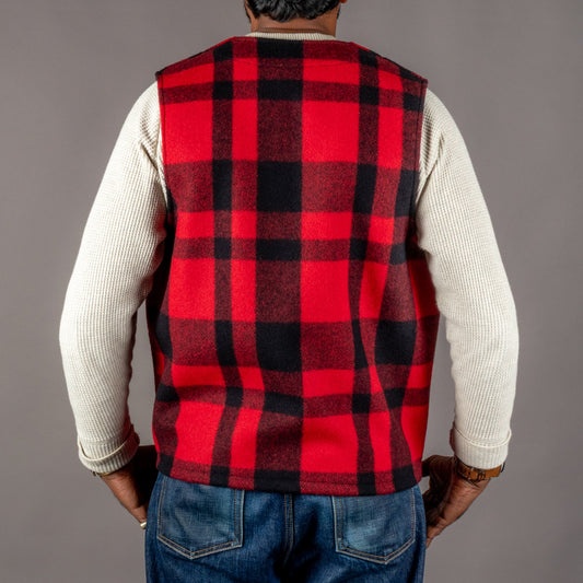 FilsonMackinaw Wool Vest Red Black PlaidGiletsBritish Parts Luzern