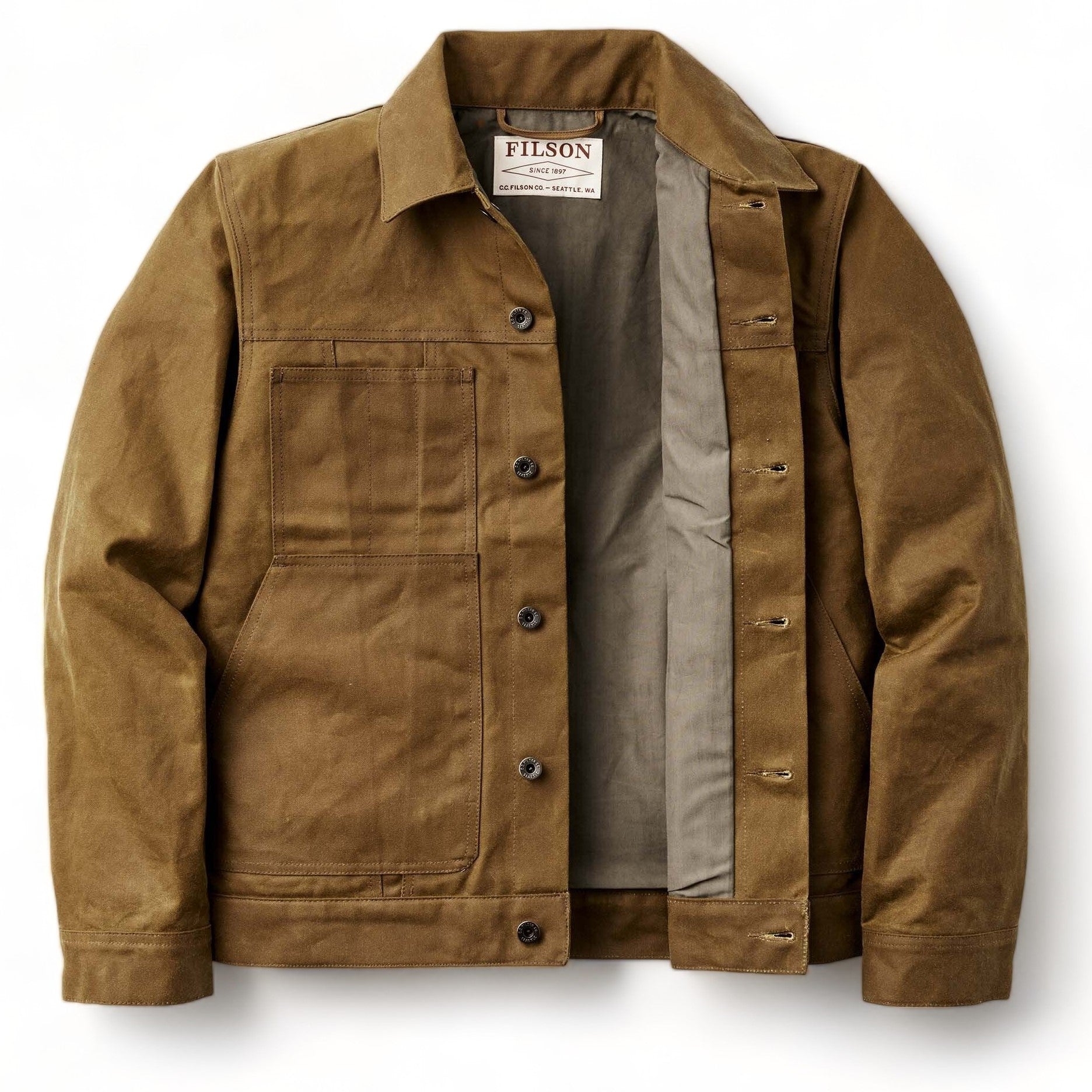FilsonShort Lined Cruiser Jacket - Dark TanVestesBritish Parts Luzern