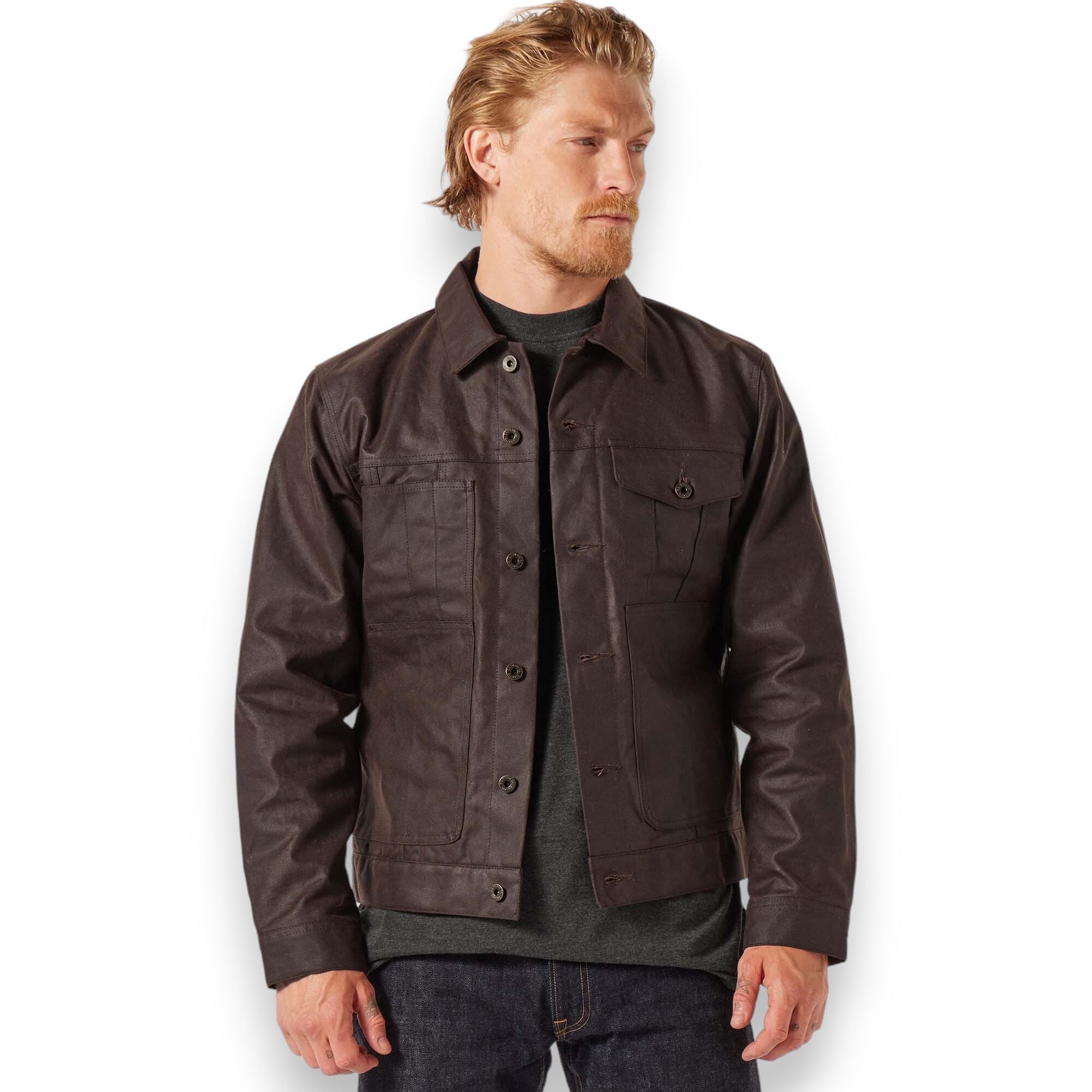 FilsonShort Lined Cruiser Jacket - Marron foncéVestesBritish Parts Luzern