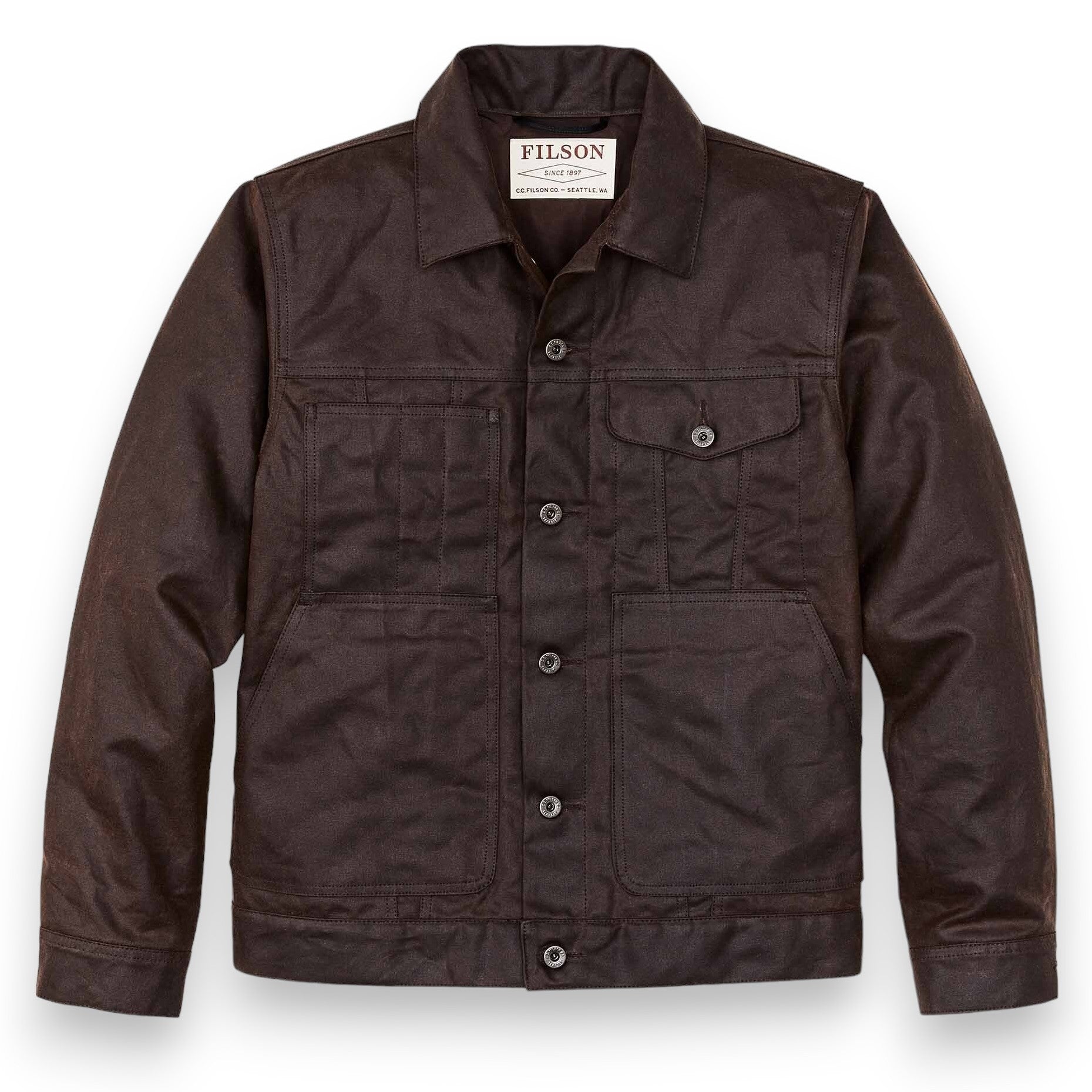 FilsonShort Lined Cruiser Jacket - Marron foncéVestesBritish Parts Luzern