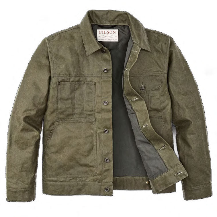FilsonShort Lined Cruiser Jacket - Military GreenVestesBritish Parts Luzern