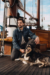 FilsonShort Lined Cruiser Jacket - Service BlueBackenBritish Parts Luzern