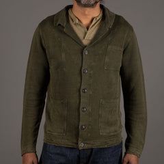G.R.P.3 Pocket Jacket Lin Dark GreenVeste en tricotBritish Parts Luzern