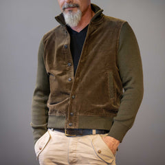 G.R.P.Buttons Jacket GreenVeste en tricotBritish Parts Luzern