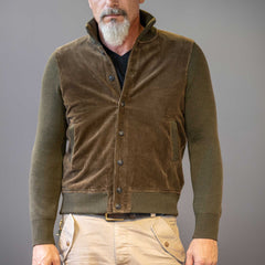 G.R.P.Buttons Jacket GreenVeste en tricotBritish Parts Luzern