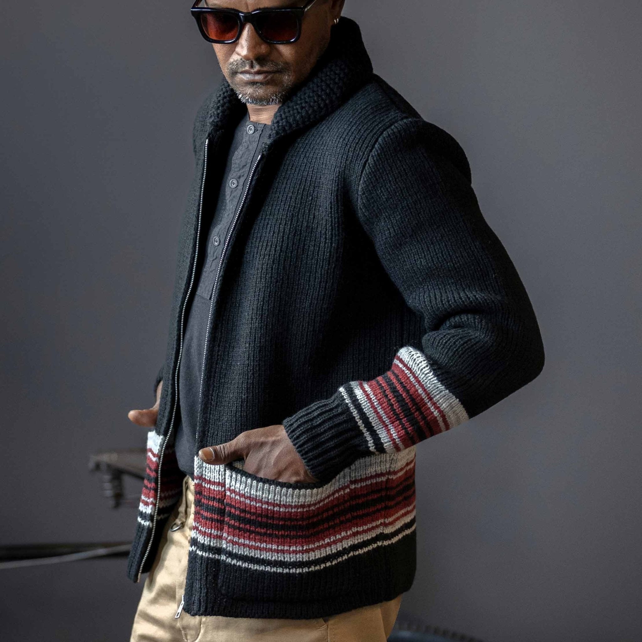 G.R.P.Folk 80 Zip JacketVeste en tricotBritish Parts Luzern