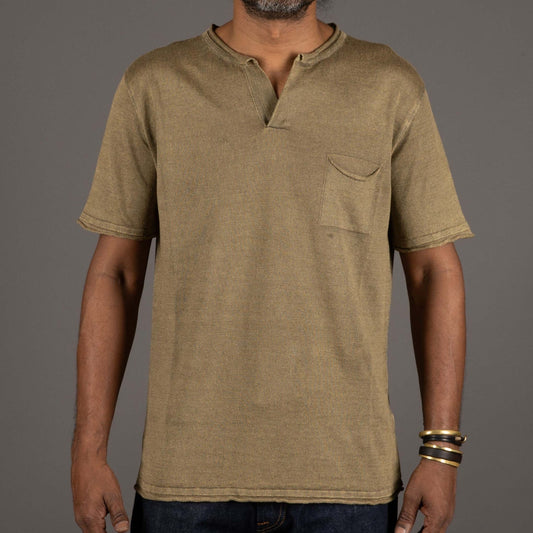 G.R.P.Neo Henley manches courtes Military GreenT-ShirtBritish Parts Luzern