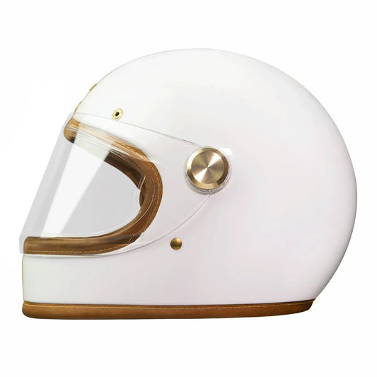 HedonHeroine Racer 2.0 casque moto Knight WhiteCasqueBritish Parts Luzern