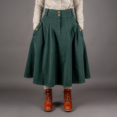 Hen's TeethWomens Skirt Canvas Forest GreenRockBritish Parts Luzern