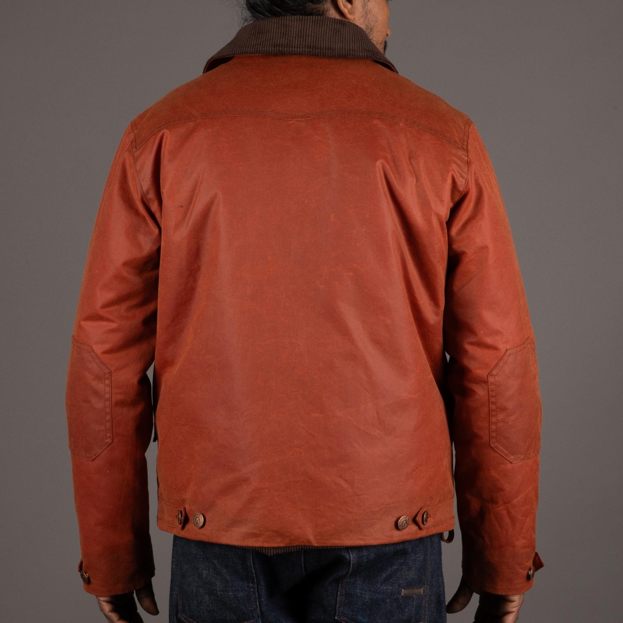 Hidden AcesPollux Padded Wax Jacket in Brick RedBackenBritish Parts Luzern