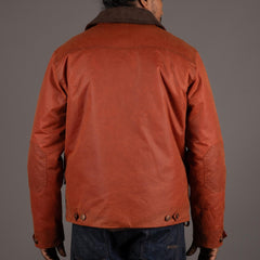 Hidden AcesPollux Padded Wax Jacket in Brick RedBackenBritish Parts Luzern