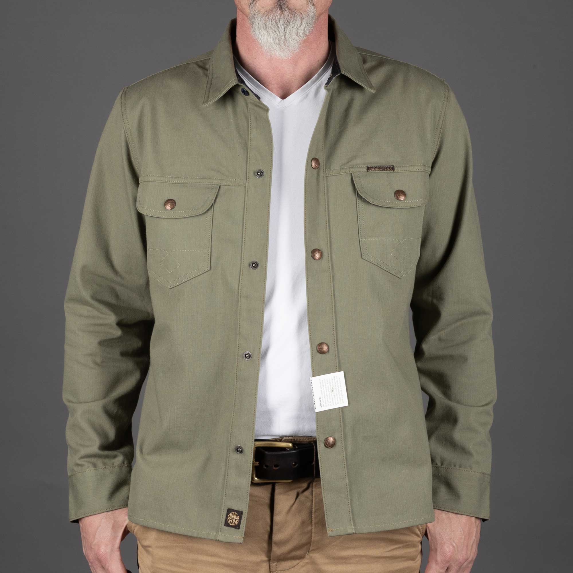 IndigoferaCopeland Overshirt en toile United Duck vertOvershirtBritish Parts Luzern