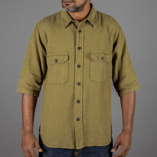 IndigoferaDelray Chemise Linen Military OliveChemiseBritish Parts Lucerne