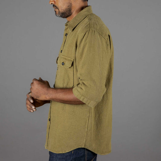 IndigoferaDelray Chemise Linen Military OliveChemiseBritish Parts Lucerne