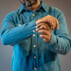 IndigoferaMcAllen Hemd Mill Scale Canvas, 4oz - Ocean BlueHemdBritish Parts Luzern