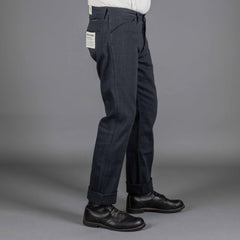 IndigoferaSwearengen Hickory Stripe Twill 12oz gris noirPantalonsBritish Parts Luzern