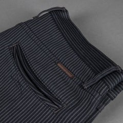 IndigoferaSwearengen Hickory Stripe Twill 12oz gris noirPantalonsBritish Parts Luzern
