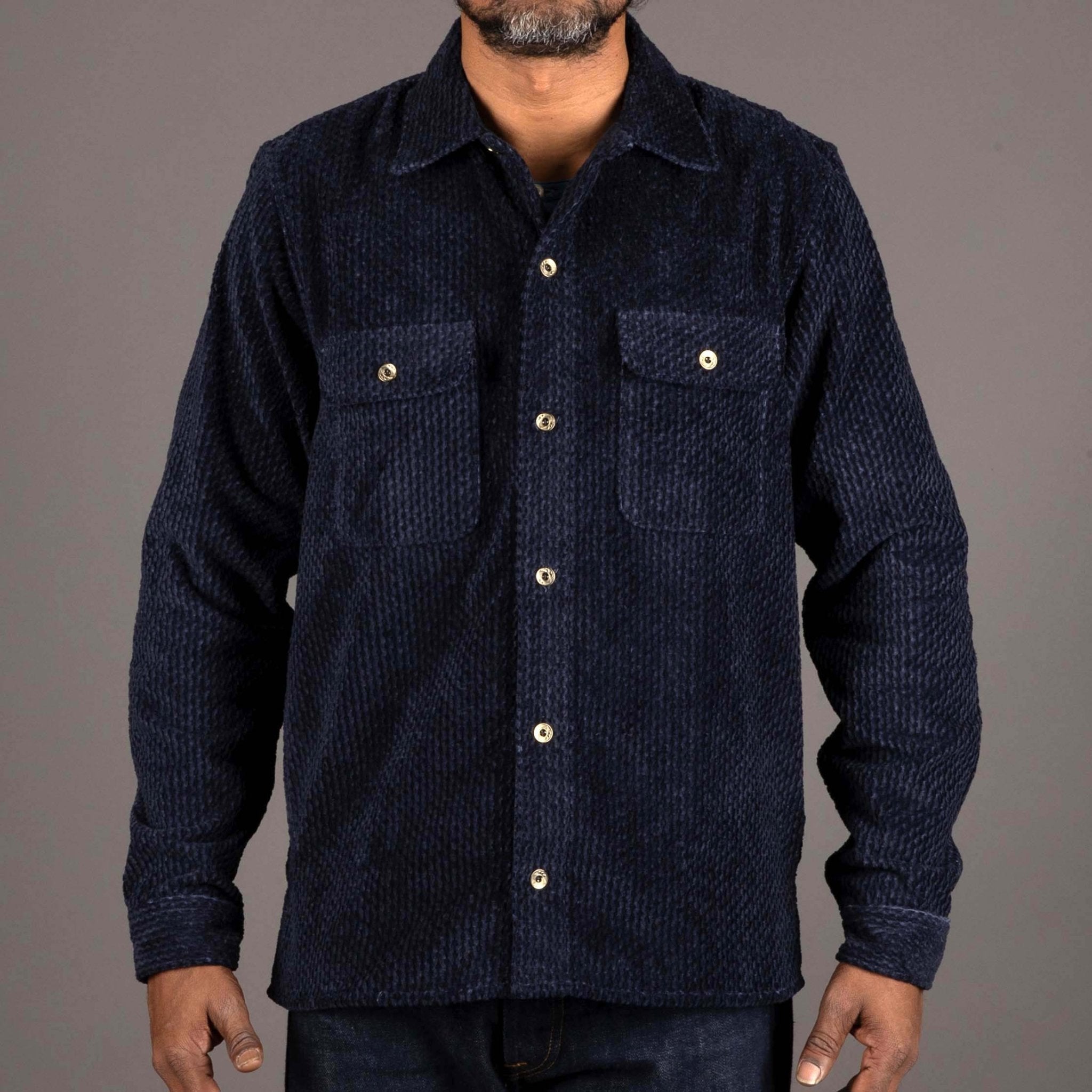 IndigoferaWebster Chemise Dobby Cord bleuChemiseBritish Parts Lucerne